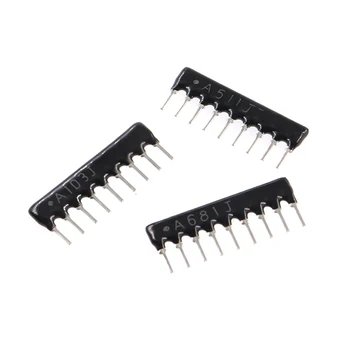 200ШТ 9-контактный Резисторный сетевой массив A103J A102J A472J 4,7K 1K 10K 2K 3K 6,8K 3,3K 2,2K 2,54 ММ Pin SIP-9