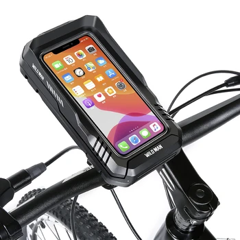 Велосипедная сумка для мобильного телефона, чехол для телефона на руле MTB велосипеда, велосипедная сумка с сенсорным экраном для электрического скутера, аксессуары для мотоциклов