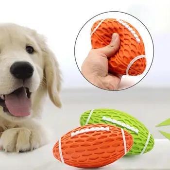 Жевательная игрушка для собак, устойчивая к укусам, избавляющая от скуки, Деформируемая игрушка для кошек и собак, футбольные звуковые мячи для развлечений